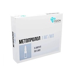 Метопролол р-р для в/в введ 1 мг/мл 5 мл №5