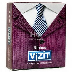 Презерватив Vizit №3 ribbed (ребристая структура)