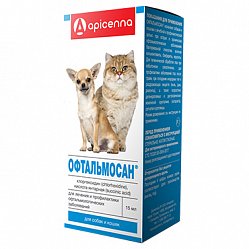 Офтальмосан р-р капли глазн д/кошек и собак 15 мл