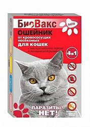 БиоВакс ошейник против блох д/кошек 35 см 4в1