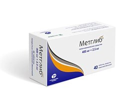 Метглиб таб п/пл/о 400мг+2.5 мг №40