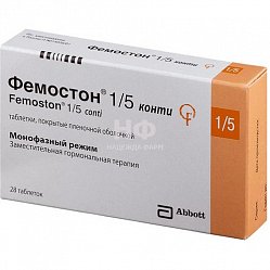 Фемостон конти таб п/пл/о 5мг+1 мг №28 (блист)