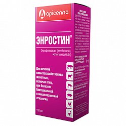 Энростин р-р д/орального применения 100 мл (энрофлоксацин колистина сульфат)