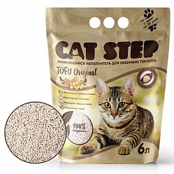 Наполнитель Cat Step Tofu Original 6 л растительный комк д/кошачьих туалетов арт 2033011
