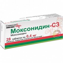 Моксонидин СЗ таб п/пл/о 0.4 мг №28