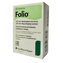 Фолио таб 95 мг №90 БАД