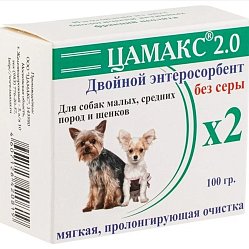 Цамакс двойной энтеросорбент д/собак мелких и средних пород 100 г