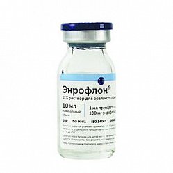 Энрофлокс р-р д/орального применения 10 % 1 л (энрофлоксацин)