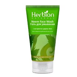 Herbion гель д/умывания д/очищ проблемн кожи лица 100 мл экстр дерева Ним