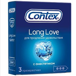 Презерватив CONTEX №3 long love (с анестетиком)