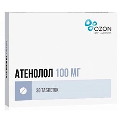 Атенолол таб п/пл/о 100 мг №30