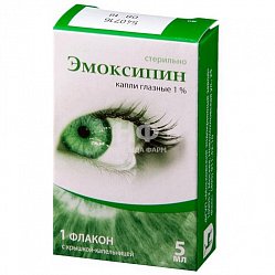 Эмоксипин капли глаз 1 % 5 мл (фл с крыш кап) (инд уп-ка)