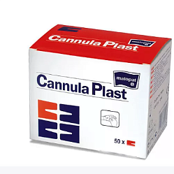 Повязка на рану д/фиксации канюль Matopat CANNULA plast из неткан материала стерил 7.2х5 см №50