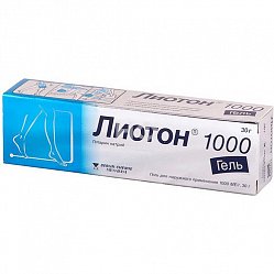 Лиотон 1000 гель д/нар прим 1000 МЕ/г 30 г (туба)