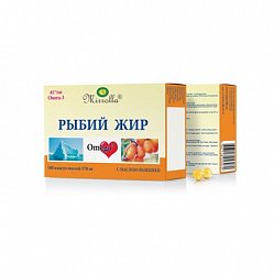 Рыбий жир Мирролла капс 370 мг №100 (облепиха) БАД