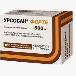 Урсосан форте таб п/пл/о 500 мг №100