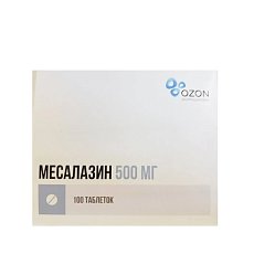 Месалазин таб кишечнораст п/о 500 мг №100