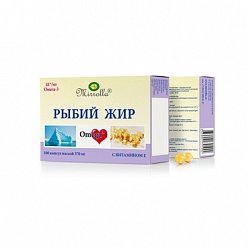 Рыбий жир Мирролла капс 370 мг №100 (витамин Е) БАД