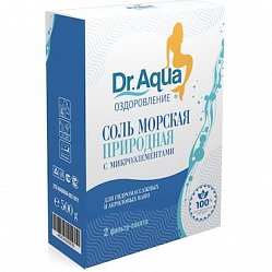 Соль д/ванн Dr Aqua морская 500 г лаванда (коробка) (2ф/п)