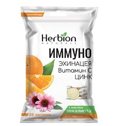 Herbion Иммуно паст 2.5 г №25 эхинацея/витС/цинк/апельсин БАД