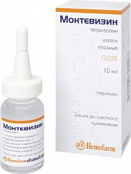 Монтевизин капли глаз 0.05 % 10 мл насадка дозир