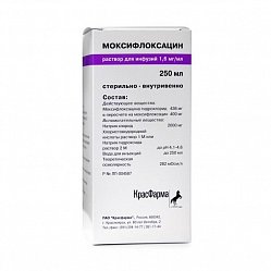 Моксифлоксацин р-р д/инф 1.6 мг/мл 250 мл (фл) (инд уп-ка)