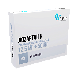 Лозартан Н таб п/пл/о 12.5мг+50 мг №60