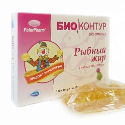 Рыбный жир Биоконтур капс 0.33 г №100 (расторопша) БАД