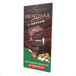 Шоколад Верное средство горький 90 г с орехами (на фруктозе)