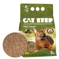 Наполнитель Cat Step Olive 5 л растительный комк д/кошачьих туалетов (арт 20333015)