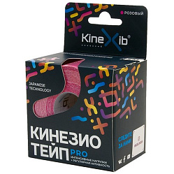 Бинт кинезио тейп KINEXIB PRO адгезивный восст 5мх5см (розовый)
