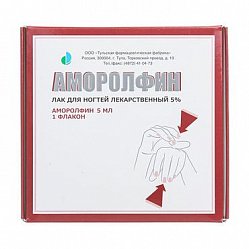 Аморолфин лак лек д/ногтей 5 % 5 мл аплик(6)+пилка(12)+саше-тамп(12)
