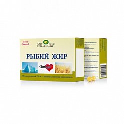Рыбий жир Мирролла капс 370 мг №100 (пшеница/облепиха/шиповник) БАД