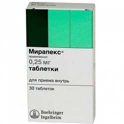 Мирапекс таб 0.25 мг №30