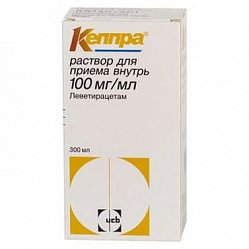 Кеппра р-р д/приема вн 100 мг/мл 300 мл