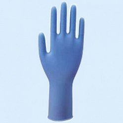 Перчатки смотр н/стерил латекс Dermagrip High Risk цвет голубой неопудр текстур L №25