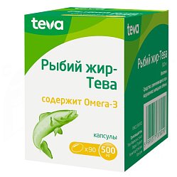 Рыбий жир Тева капс 500 мг №90