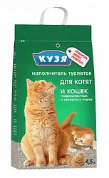 Наполнитель КУЗЯ 4.5 л гран д/котят и кошек гладкош и некрупных пород