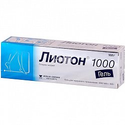 Лиотон 1000 гель д/нар прим 1000 МЕ/г 100 г (туба)