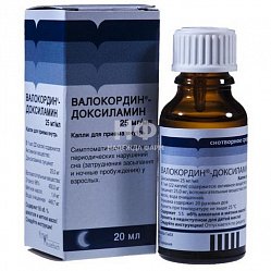 Валокордин Доксиламин капли д/приема вн 25 мг/мл 20 мл (фл-кап)