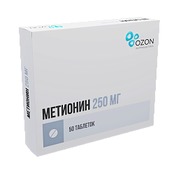 Метионин таб п/пл/о 250 мг №50