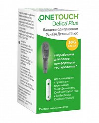Ланцеты стерил One Touch Delica Plus №25